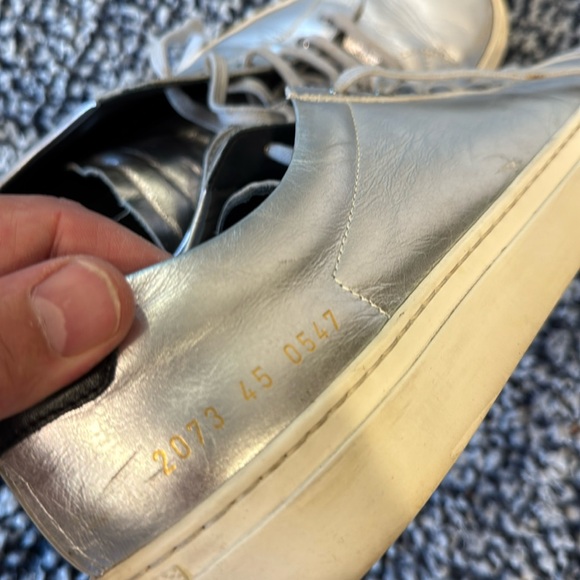 Common Projects silver low-tops - great sneakers in solid condition - minor wear - Picture 5 of 13